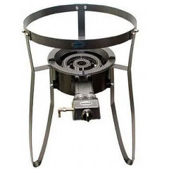 Cast Iron Gas Stove 2 Rings Burner LPG with Stand Outdoor Heavy Duty Cooking